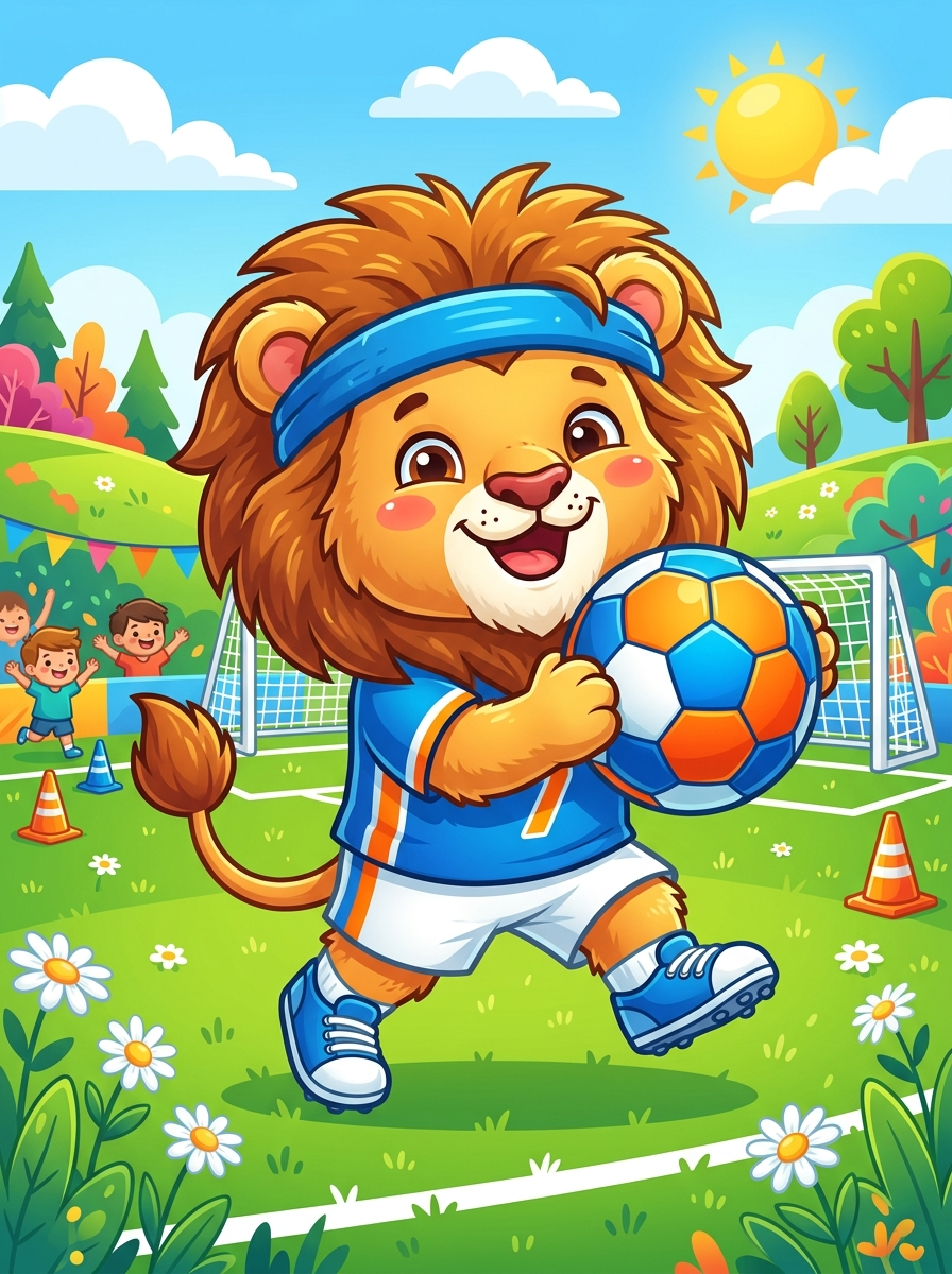 Cozy Lions Sports Coloring Book